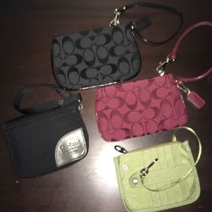 Coach Wristlets and bonus wallets